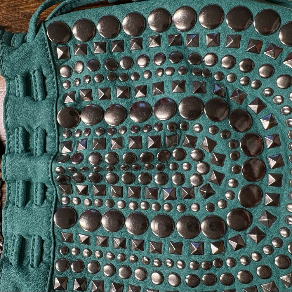 Blue‎ Studded Crossbody Purse - Picture 5 of 8